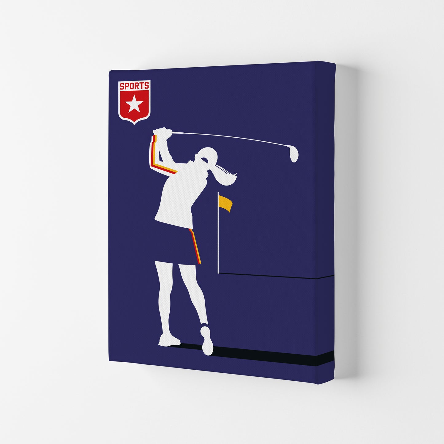 Golf Blue Art Print by Bo Lundberg Canvas