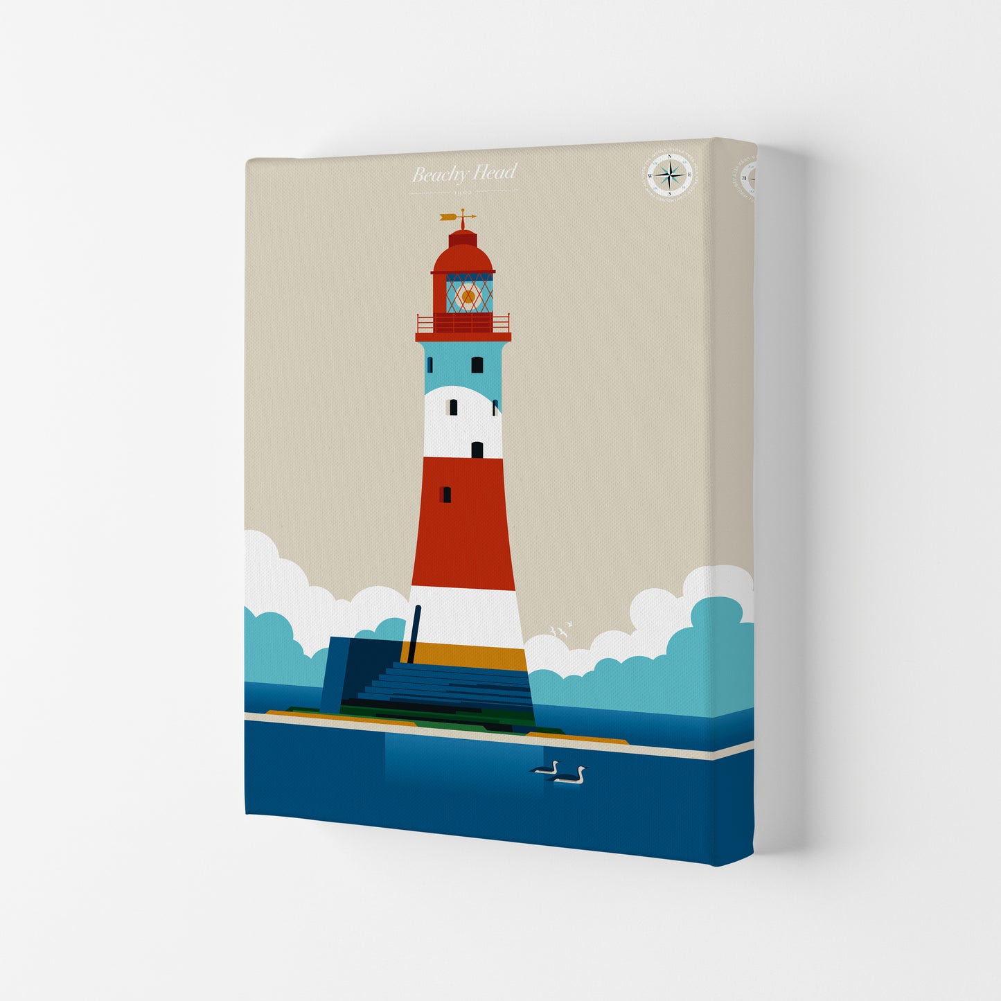 Beachy Head Art Print by Bo Lundberg Canvas