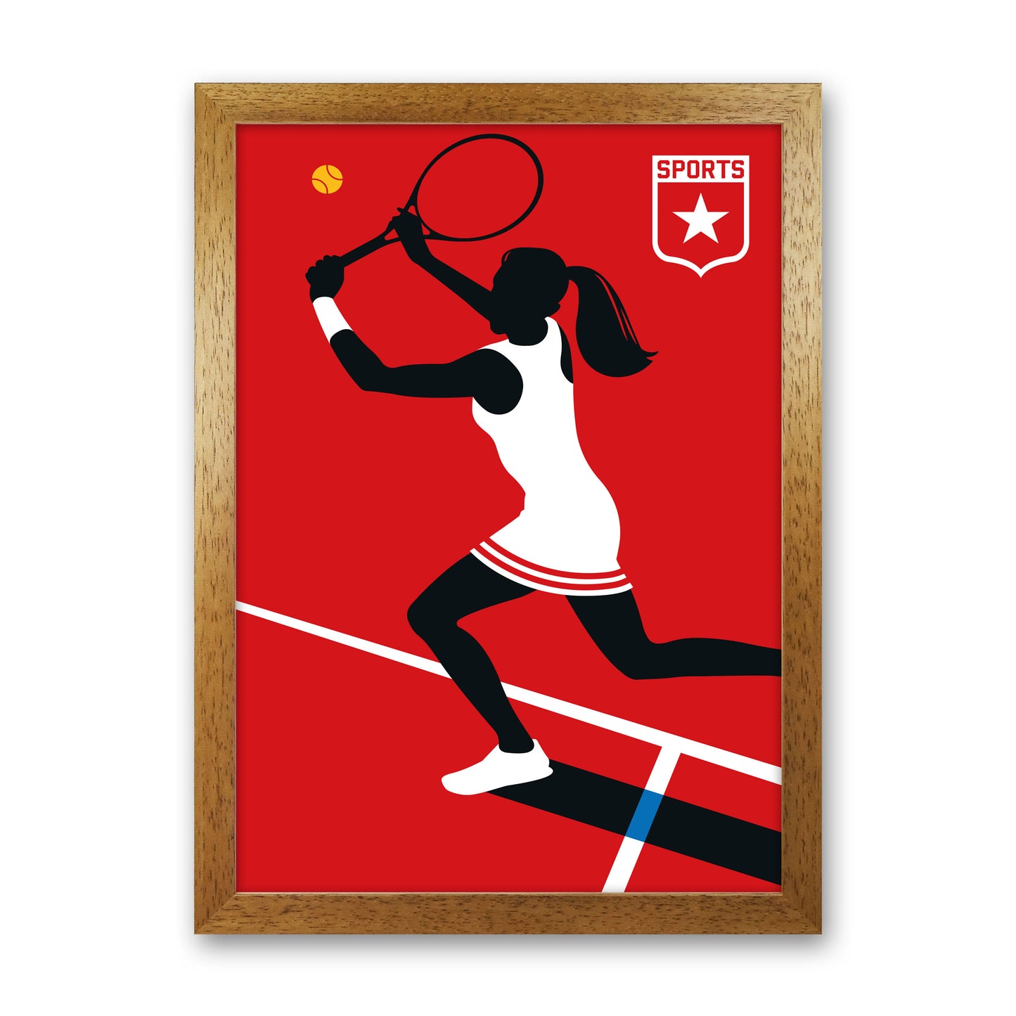 Tennis Art Print by Bo Lundberg Oak Grain