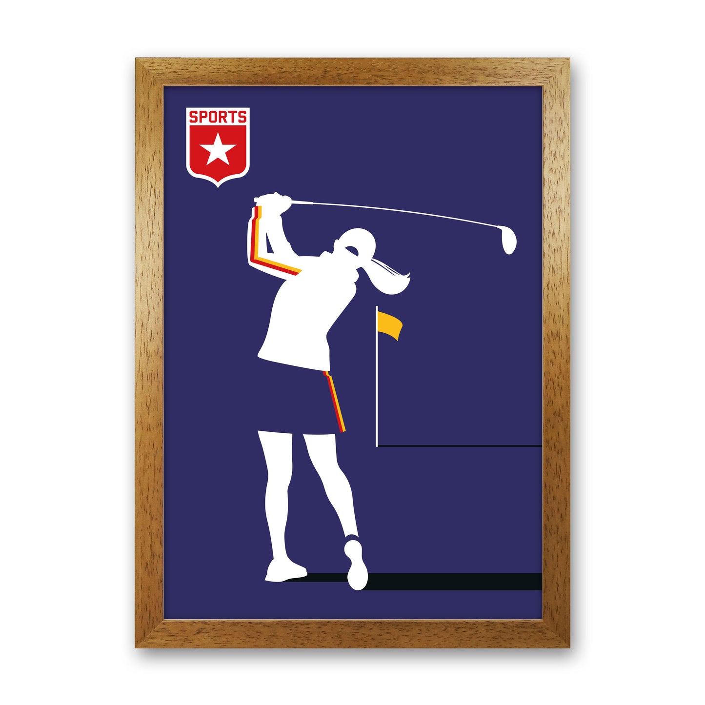 Golf Blue Art Print by Bo Lundberg Oak Grain