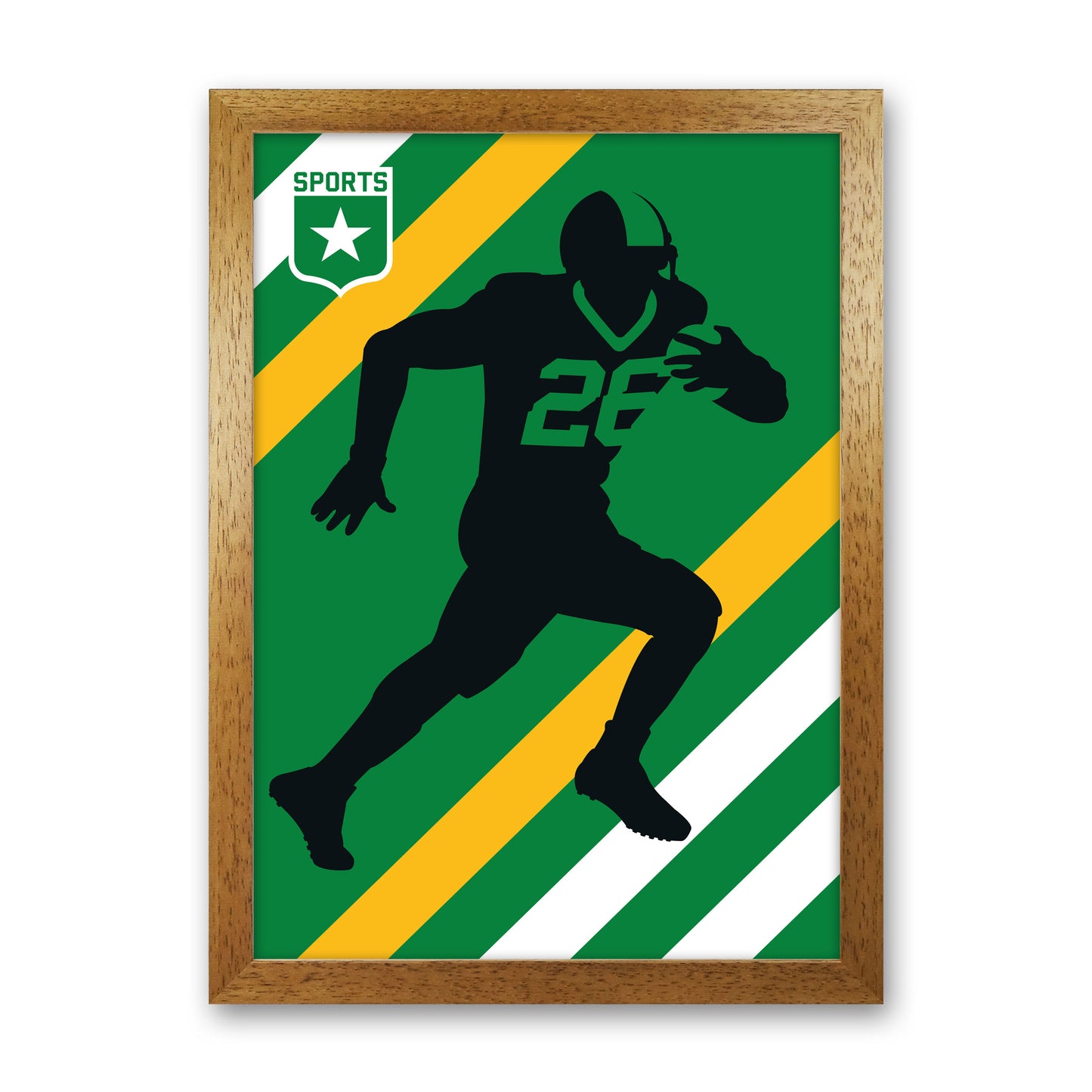 American Football Art Print by Bo Lundberg Oak Grain