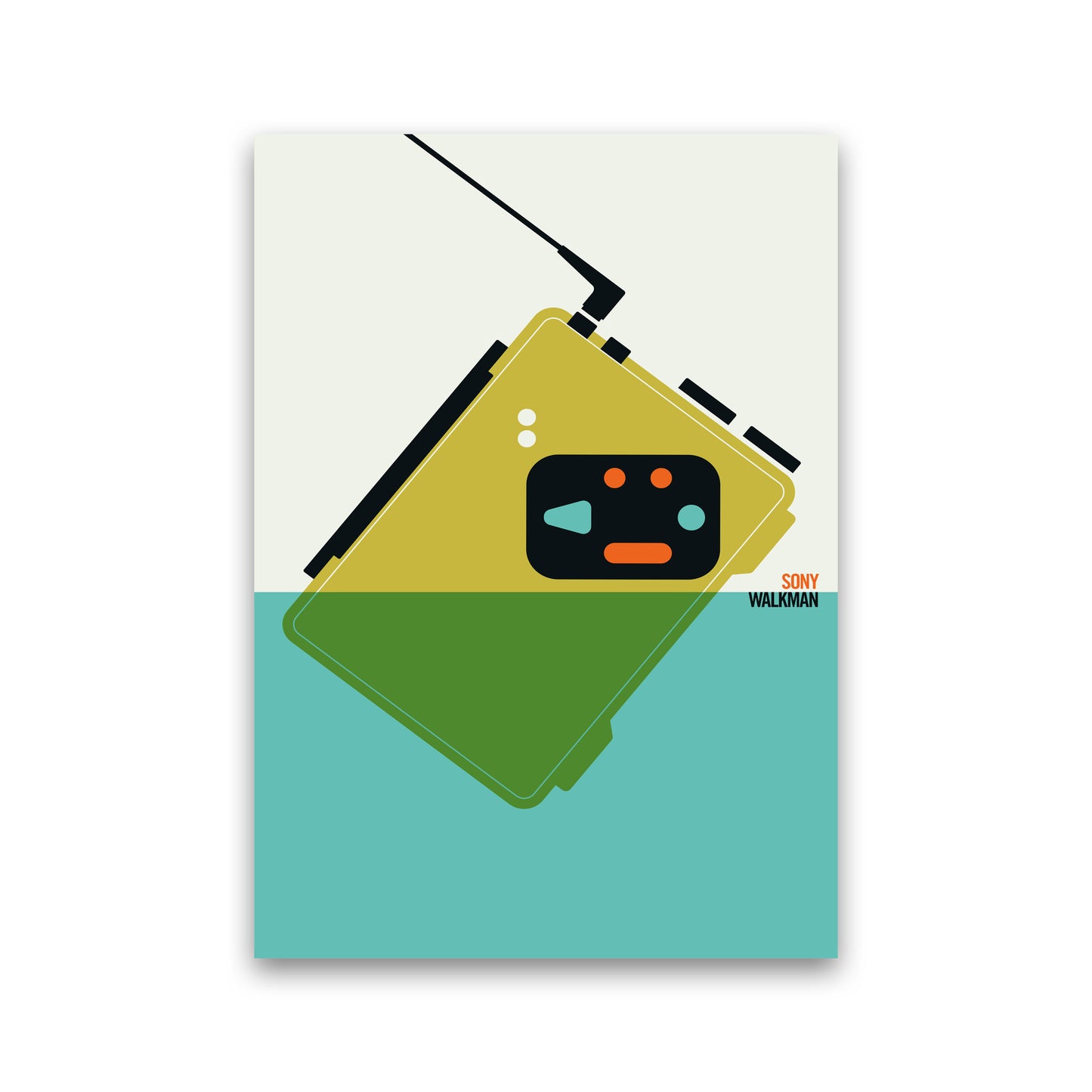 Icons Walkman Art Print by Bo Lundberg Print Only