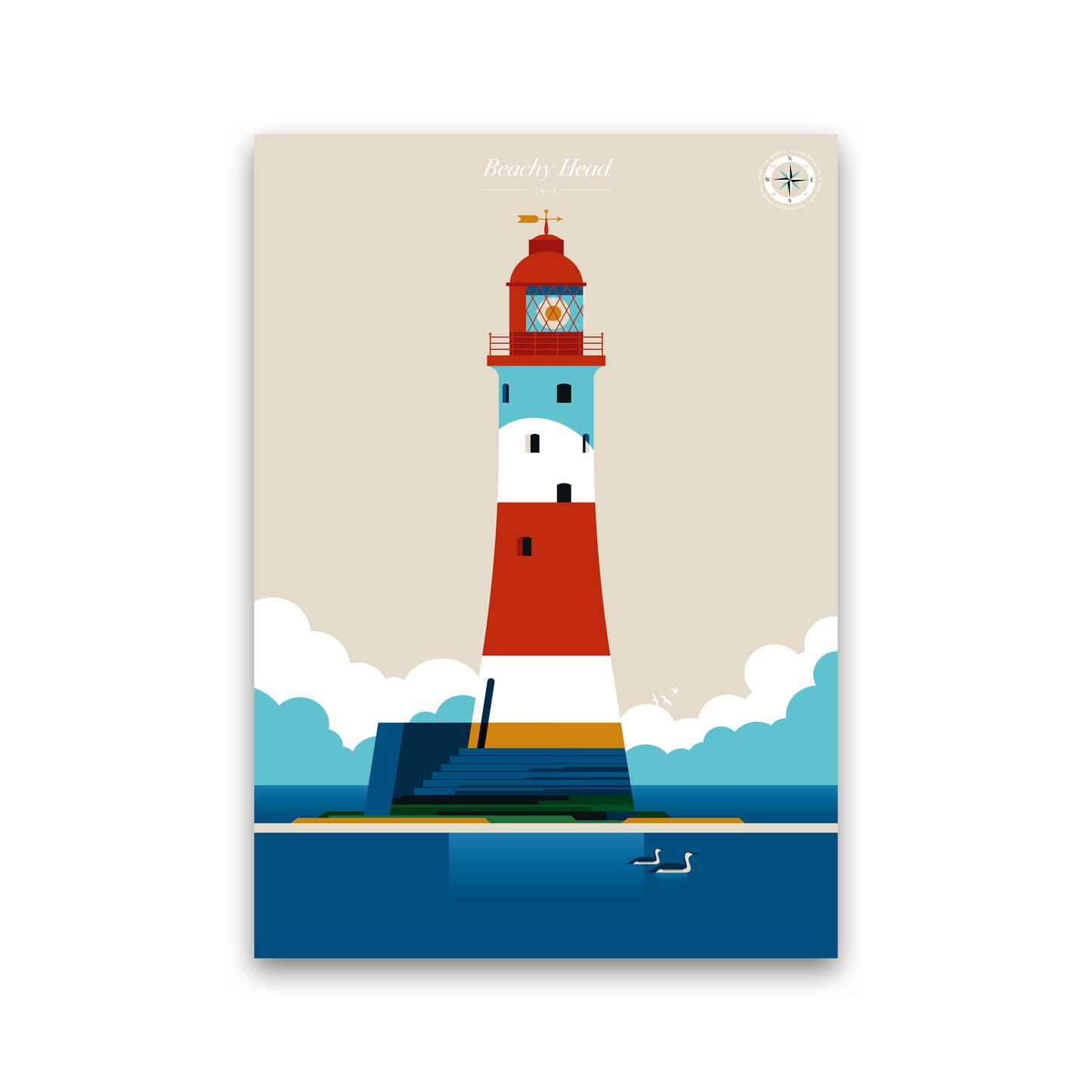 Beachy Head Art Print by Bo Lundberg Print Only