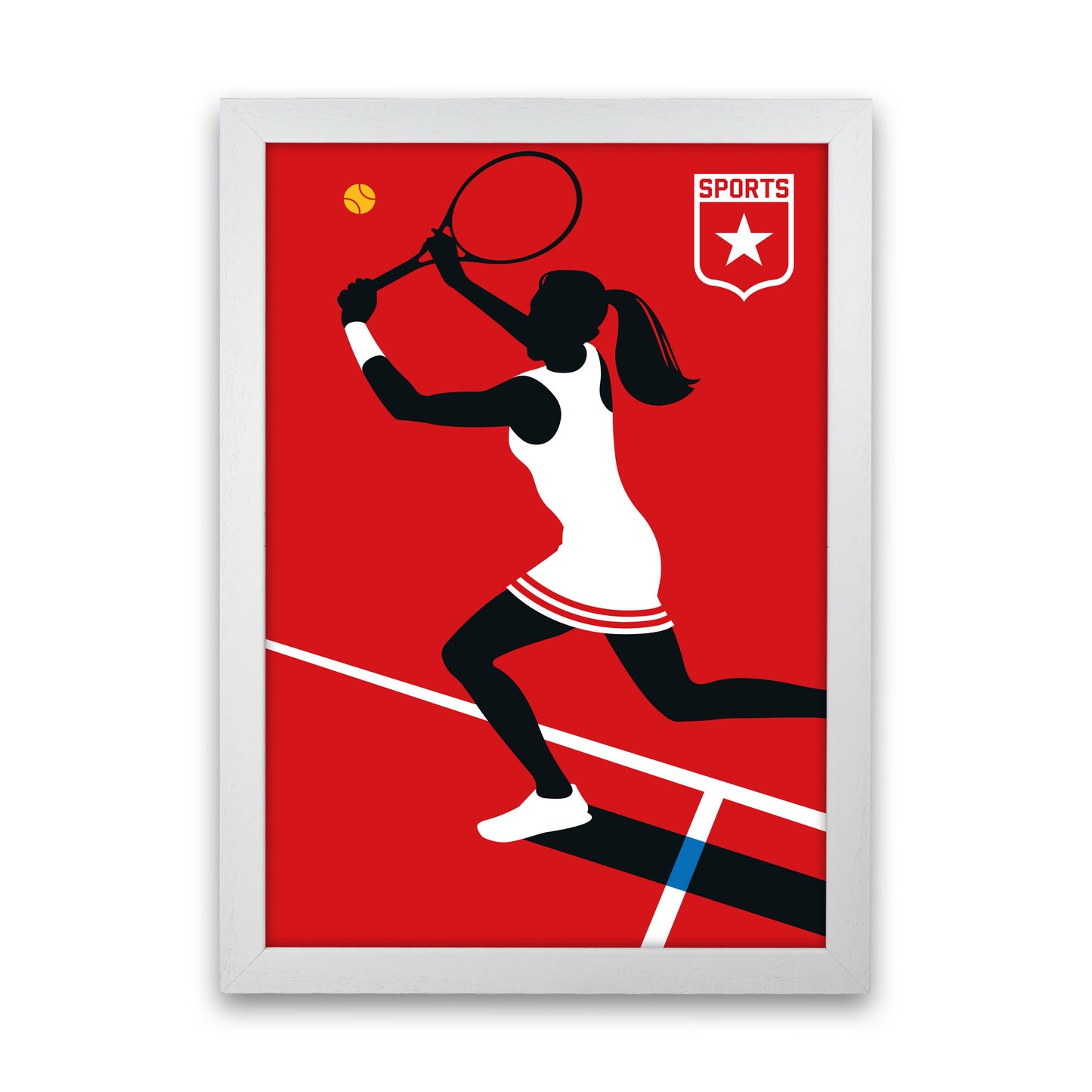Tennis Art Print by Bo Lundberg White Grain