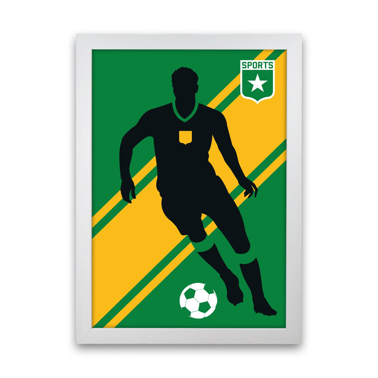 Football Art Print by Bo Lundberg White Grain