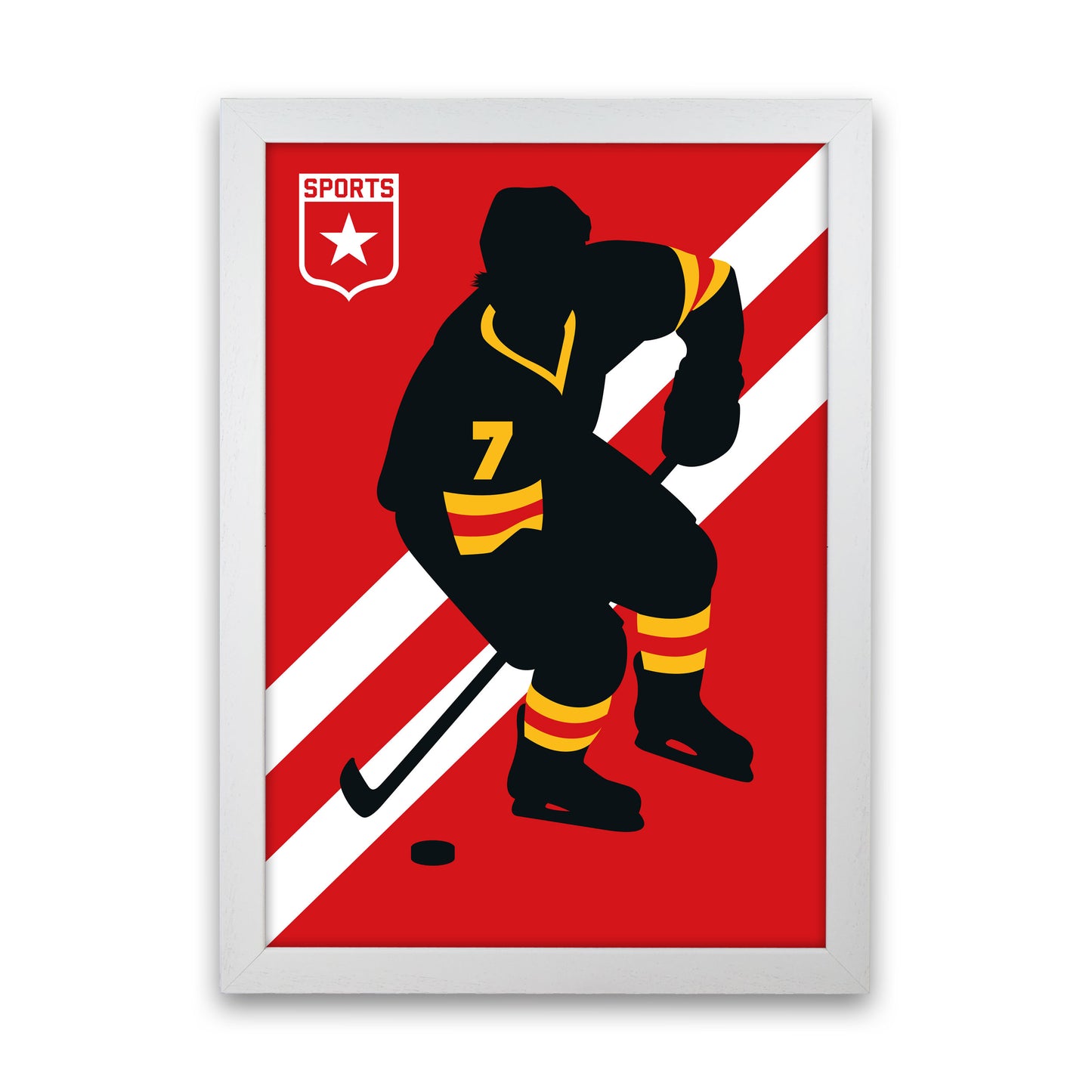 Icehockey Art Print by Bo Lundberg White Grain
