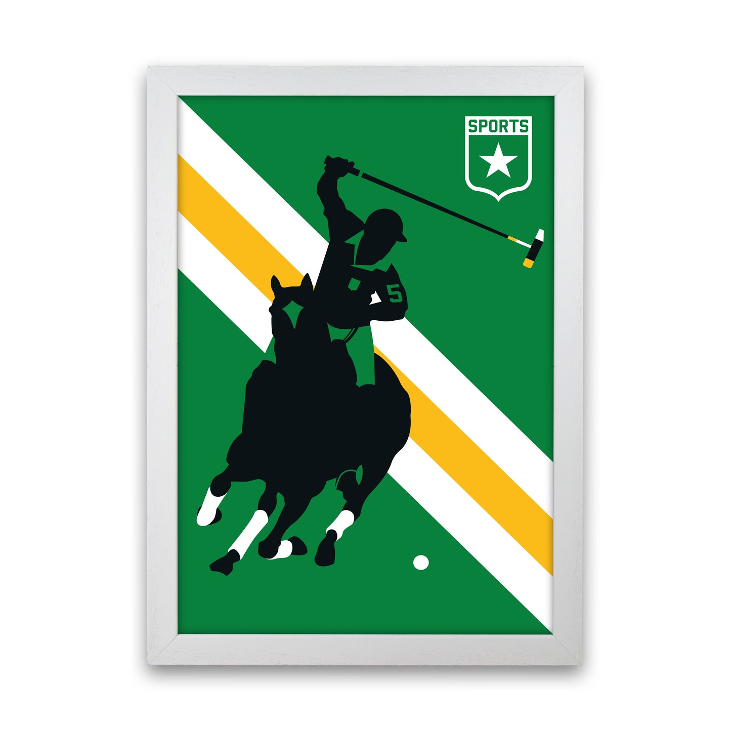 Polo Art Print by Bo Lundberg White Grain