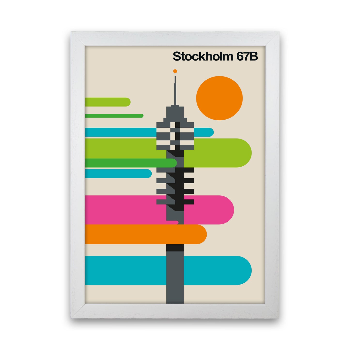 Stockholm 67B Art Print by Bo Lundberg White Grain