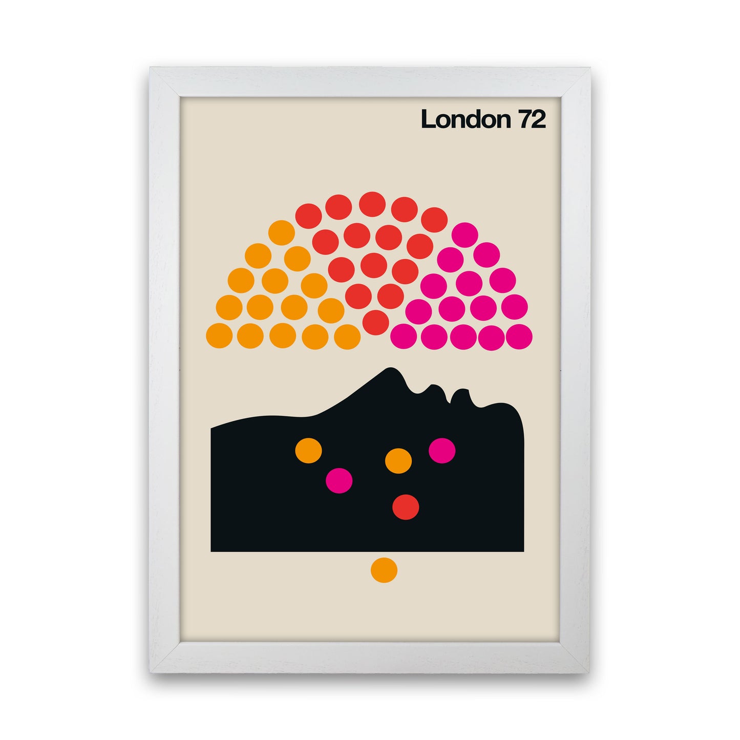 London 72 Art Print by Bo Lundberg White Grain
