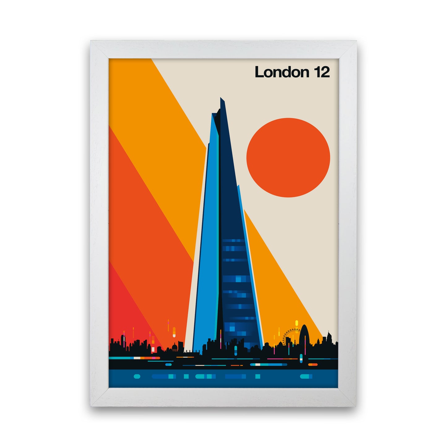 London 12 Art Print by Bo Lundberg White Grain