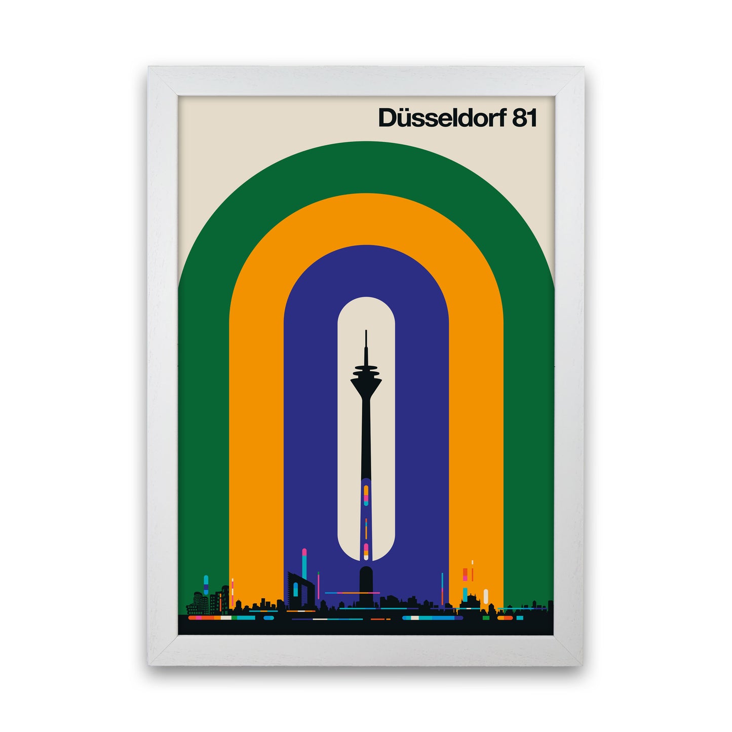 Düsseldorf 81 Art Print by Bo Lundberg White Grain