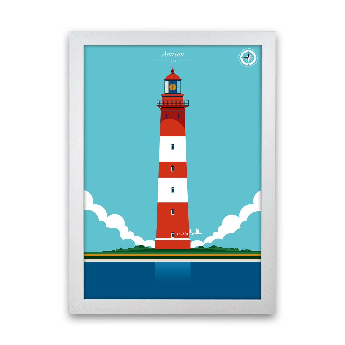 Amrum Art Print by Bo Lundberg White Grain