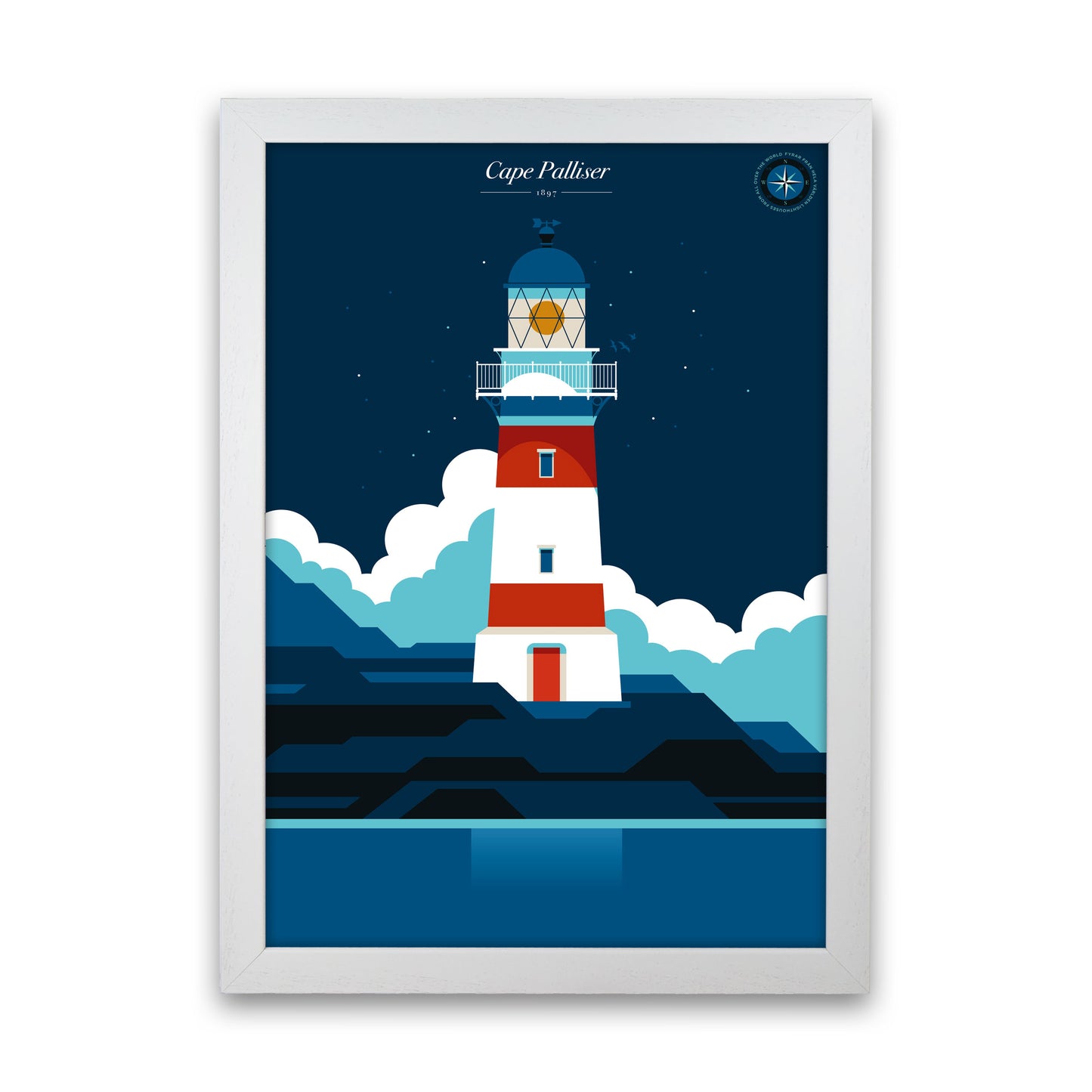 Cape Palliser Art Print by Bo Lundberg White Grain