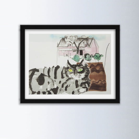 Cat By Chloe Cheese Animal Art Print, Framed Art Print, Animal Wall Art