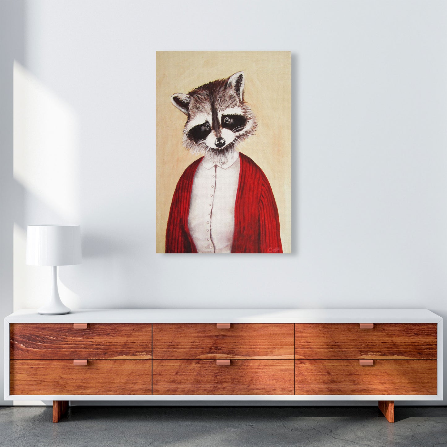 Racoon Art Print by Coco Deparis A1 Canvas