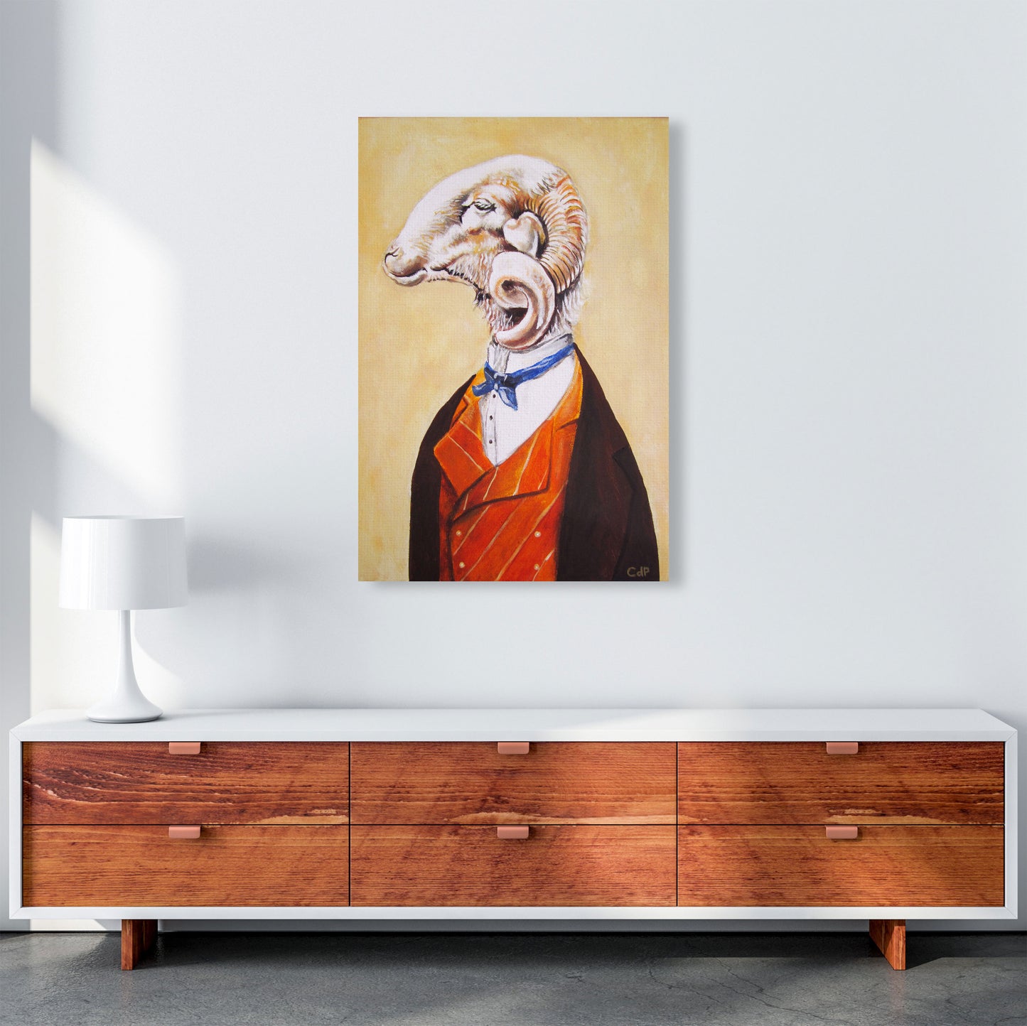 Ram Art Print by Coco Deparis A1 Canvas