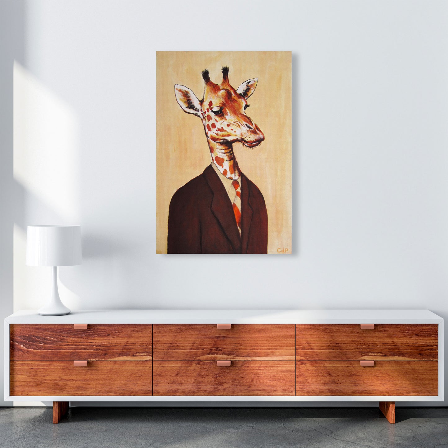 Giraffe 01 Art Print by Coco Deparis A1 Canvas