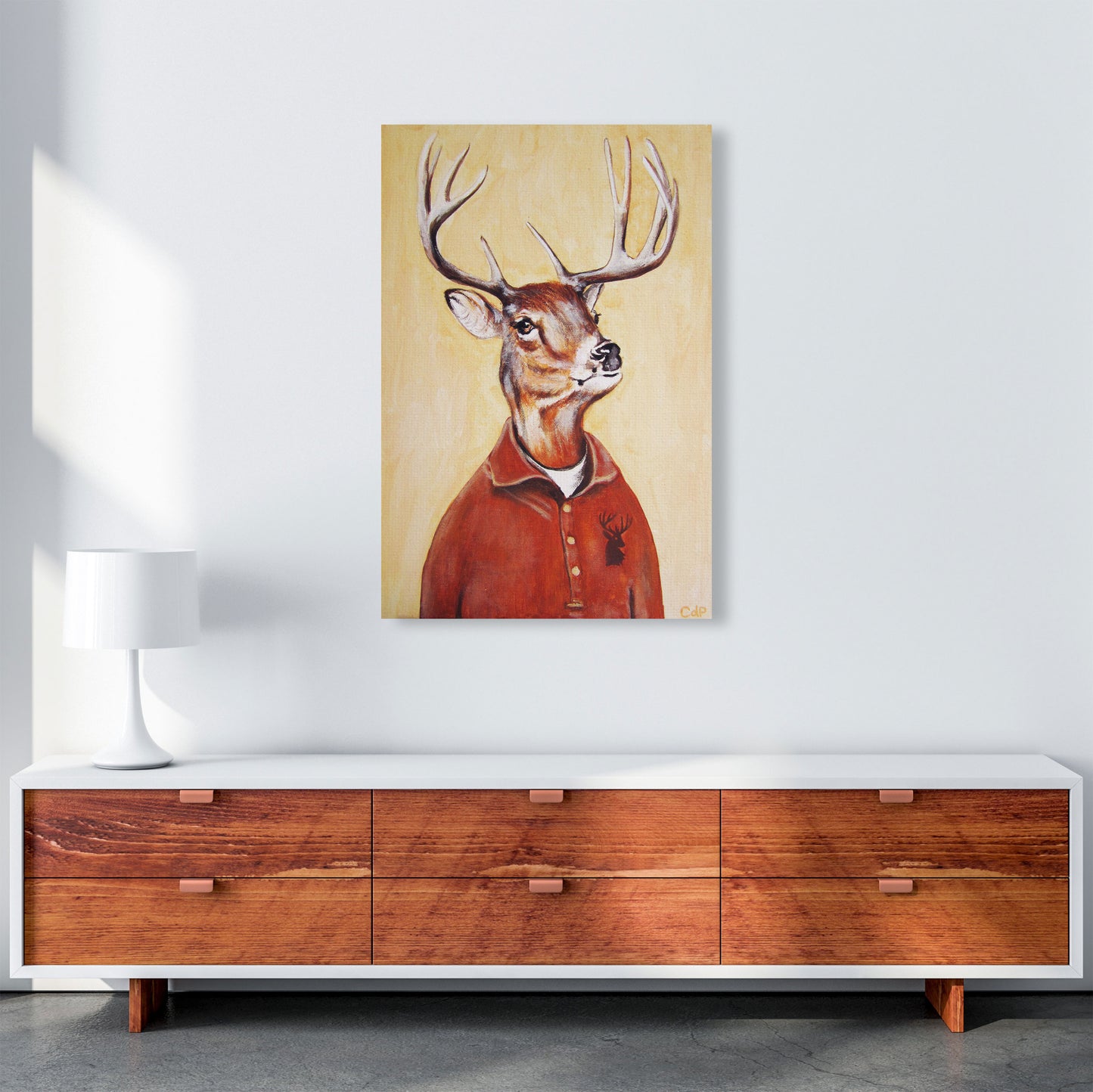 Deer 01 Art Print by Coco Deparis A1 Canvas