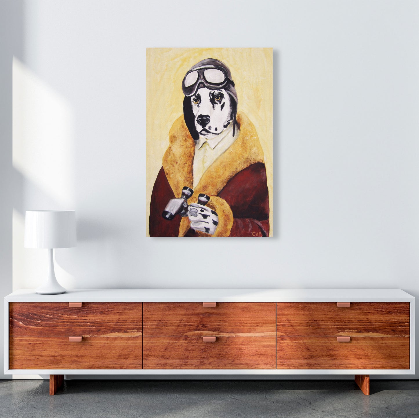 Dalmatian Pilote Art Print by Coco Deparis A1 Canvas