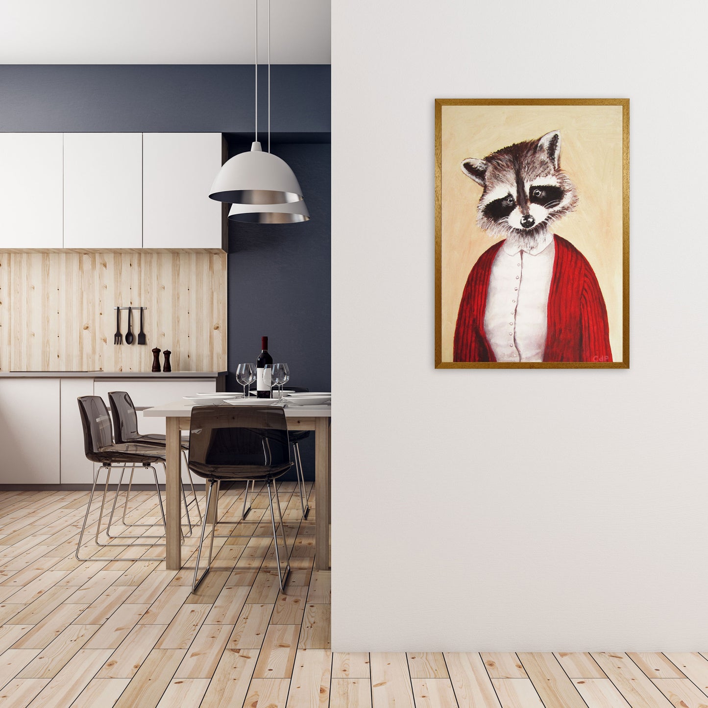 Racoon Art Print by Coco Deparis A1 Print Only