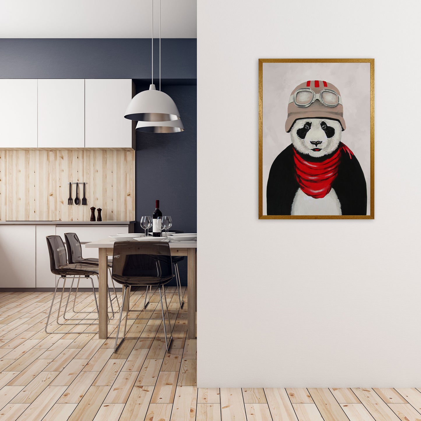 Panda Pilot Art Print by Coco Deparis A1 Print Only