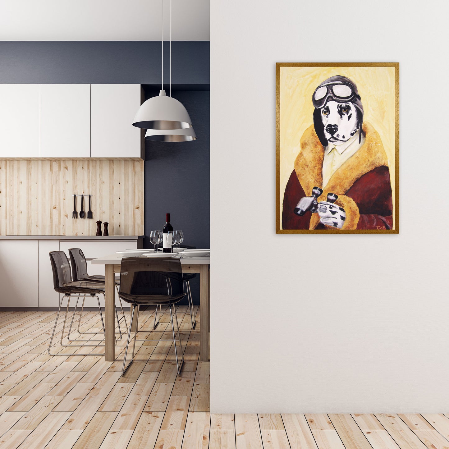 Dalmatian Pilote Art Print by Coco Deparis A1 Print Only