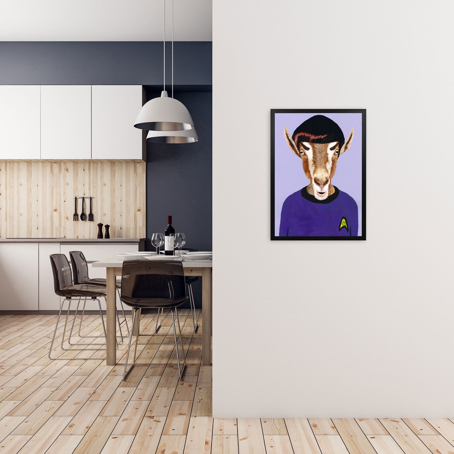 Mister Spock Art Print by Coco Deparis A2 White Frame
