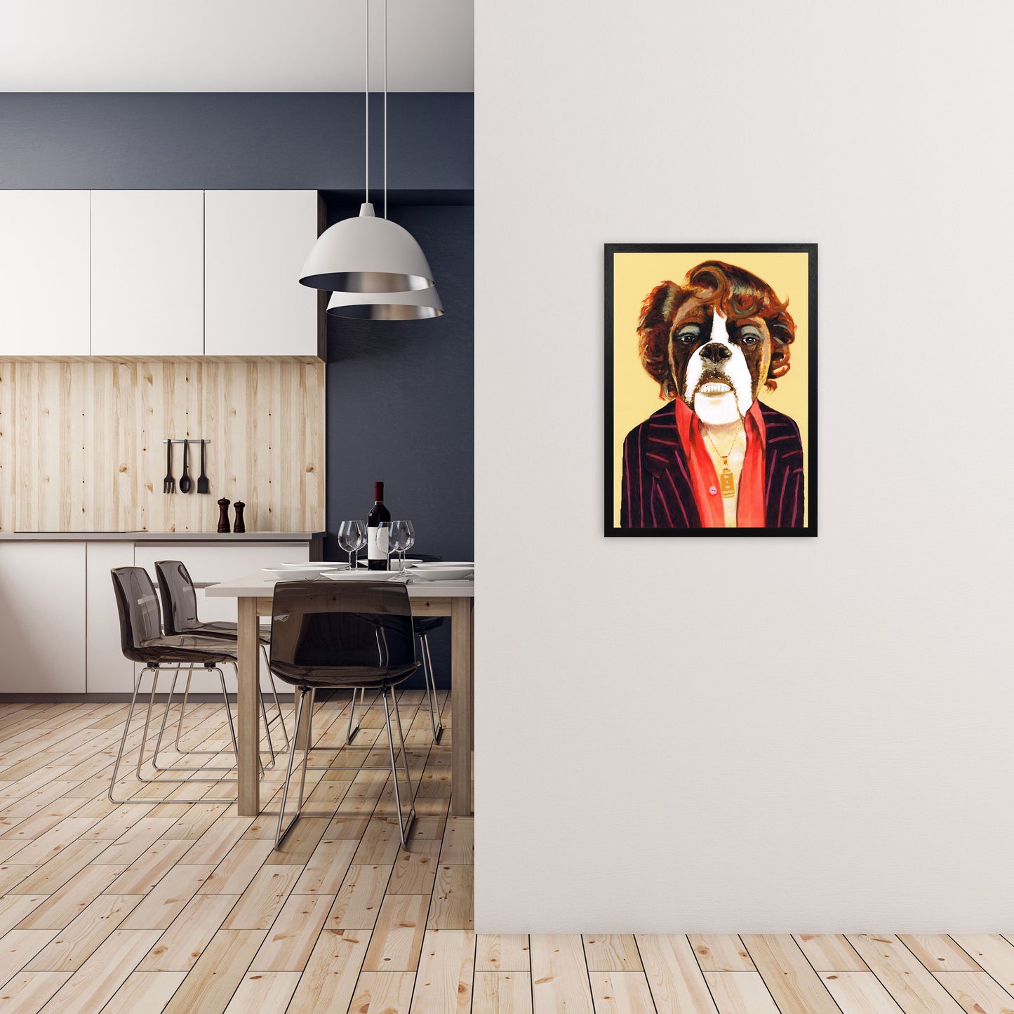 James Brown Art Print by Coco Deparis A2 White Frame