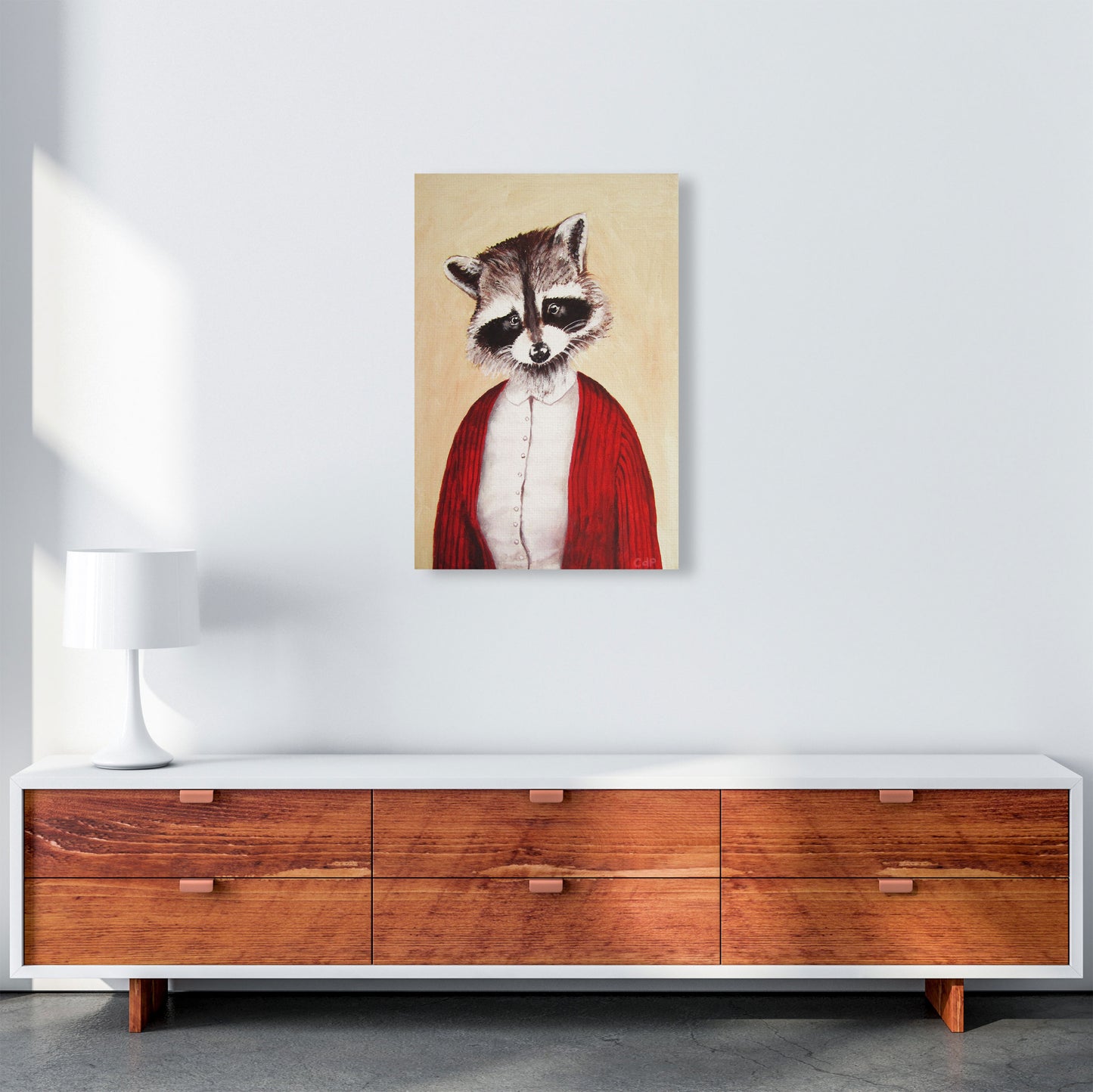 Racoon Art Print by Coco Deparis A2 Canvas