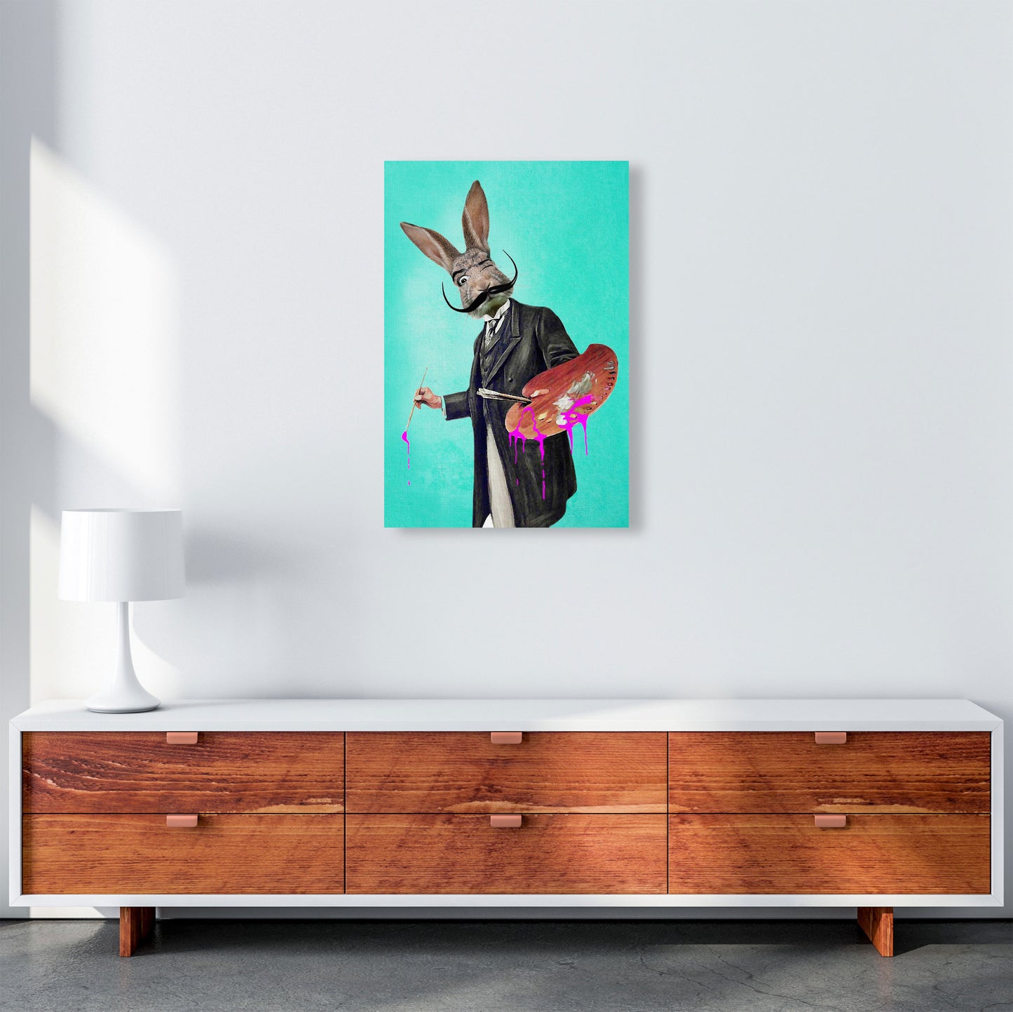 Rabbit Painter Art Print by Coco Deparis A2 Canvas