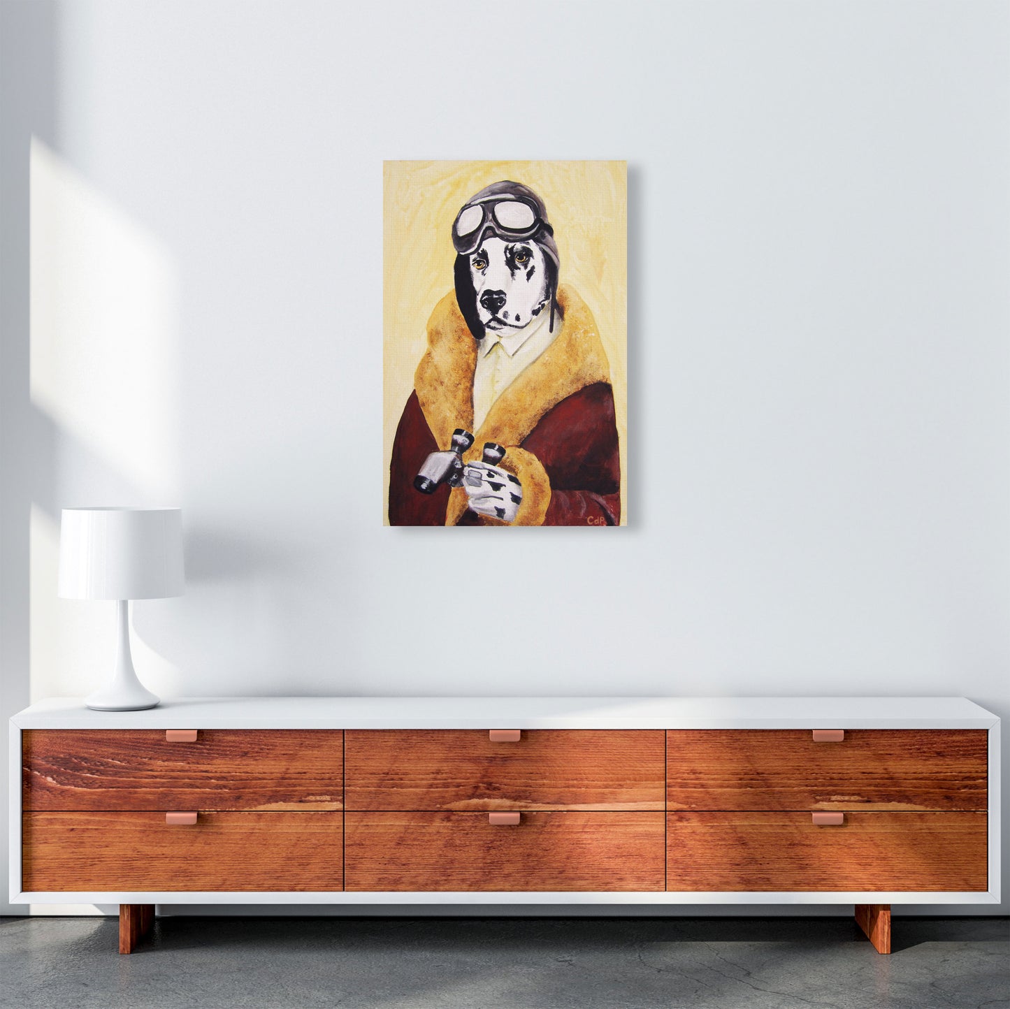 Dalmatian Pilote Art Print by Coco Deparis A2 Canvas