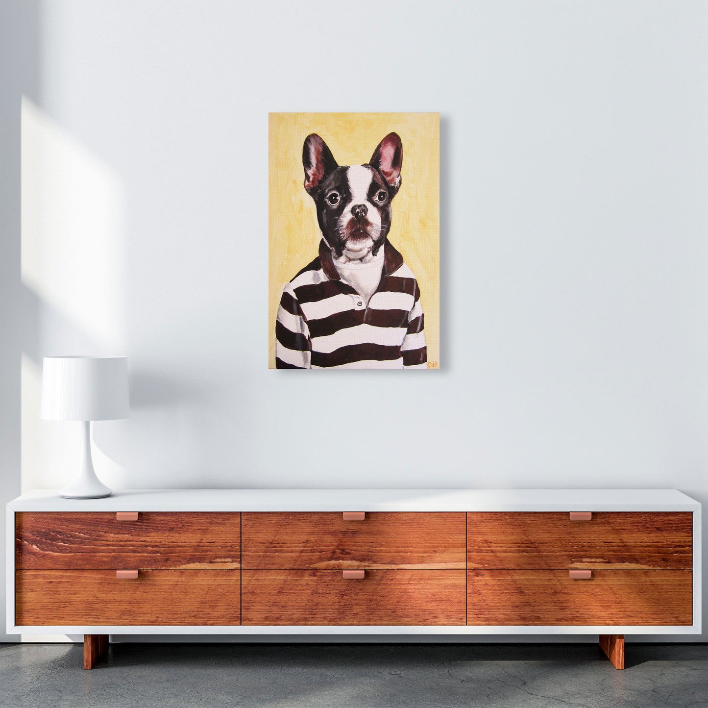 Bulldog 01 Art Print by Coco Deparis A2 Canvas