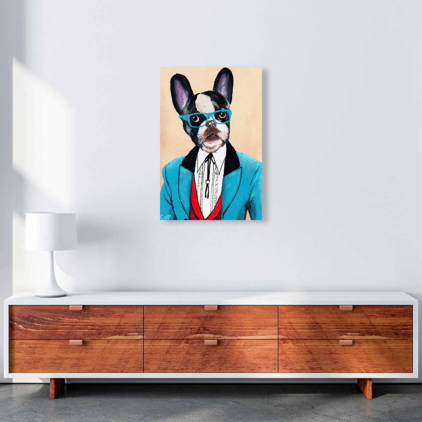 Bulldog 03 Art Print by Coco Deparis A2 Canvas