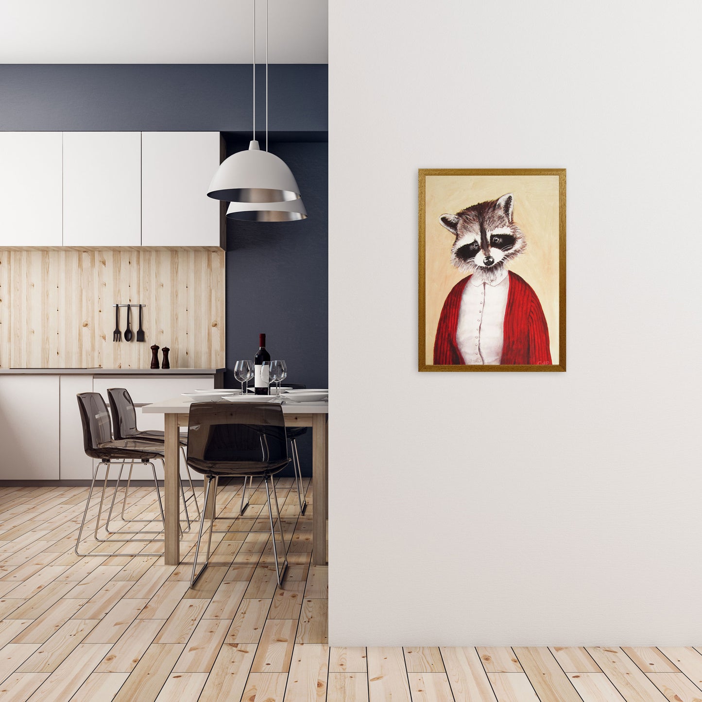 Racoon Art Print by Coco Deparis A2 Print Only