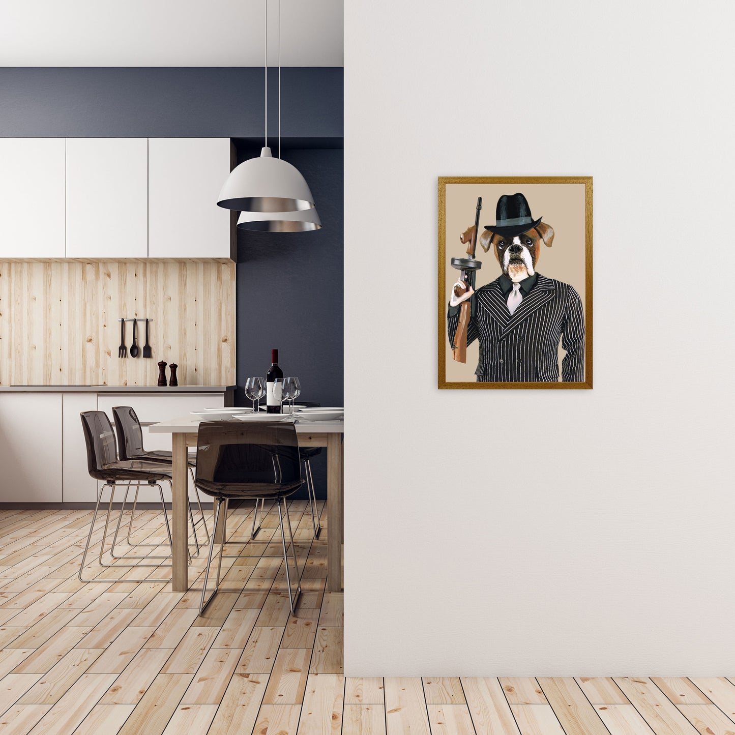 Gangster Boxer Art Print by Coco Deparis A2 Print Only