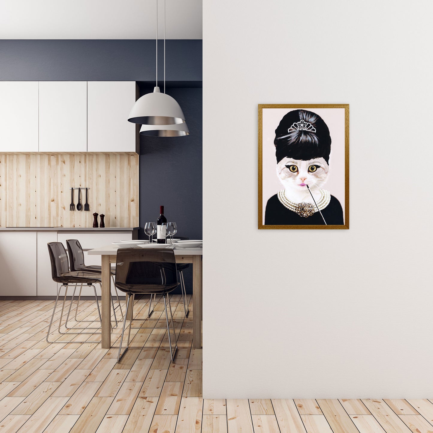 Audrey Hepburn Cat Art Print by Coco Deparis A2 Print Only