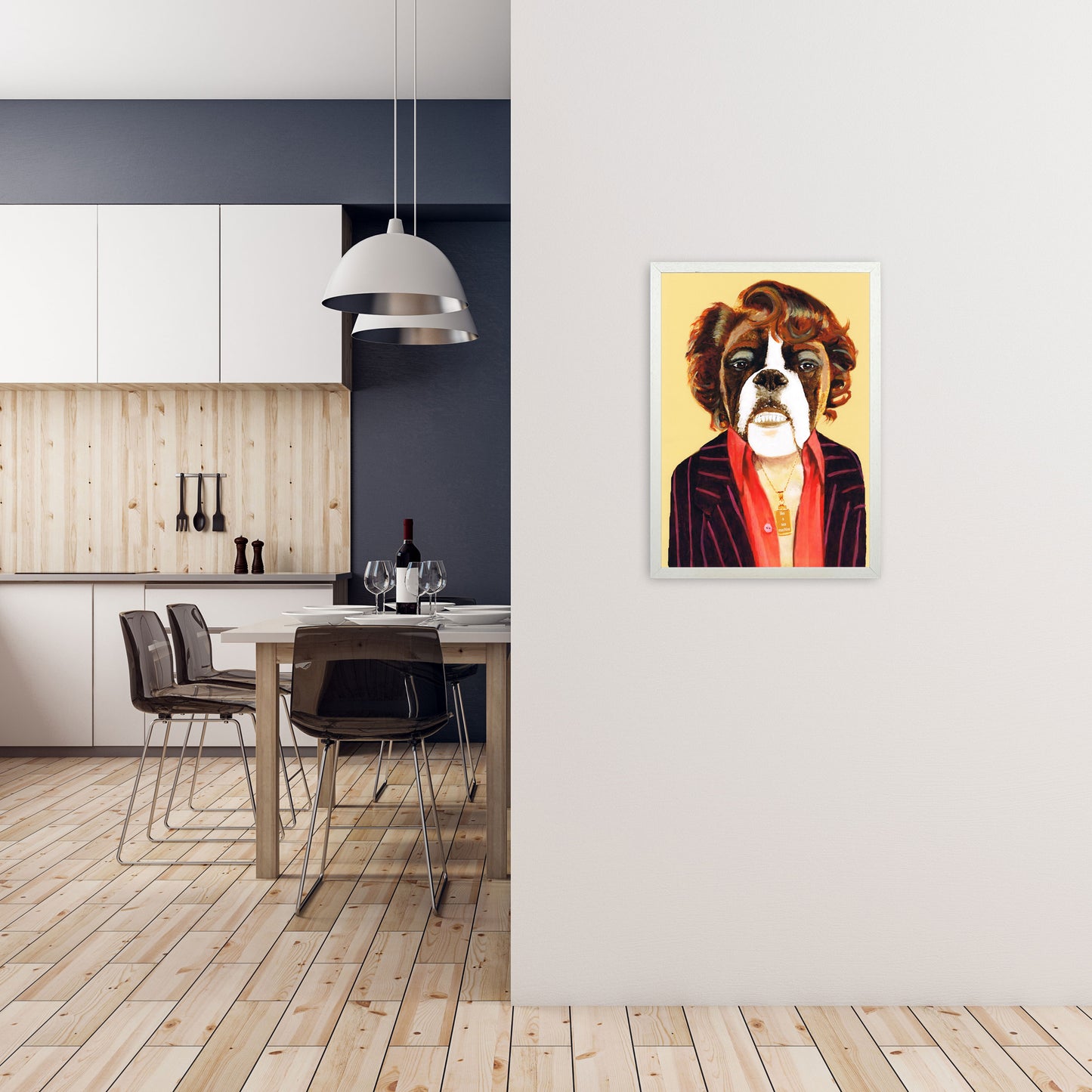 James Brown Art Print by Coco Deparis A2 Oak Frame