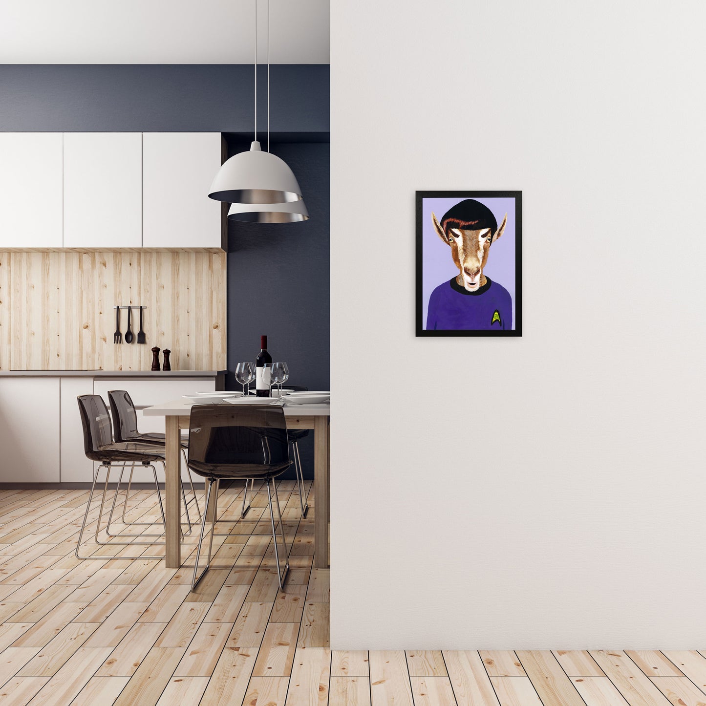 Mister Spock Art Print by Coco Deparis A3 White Frame