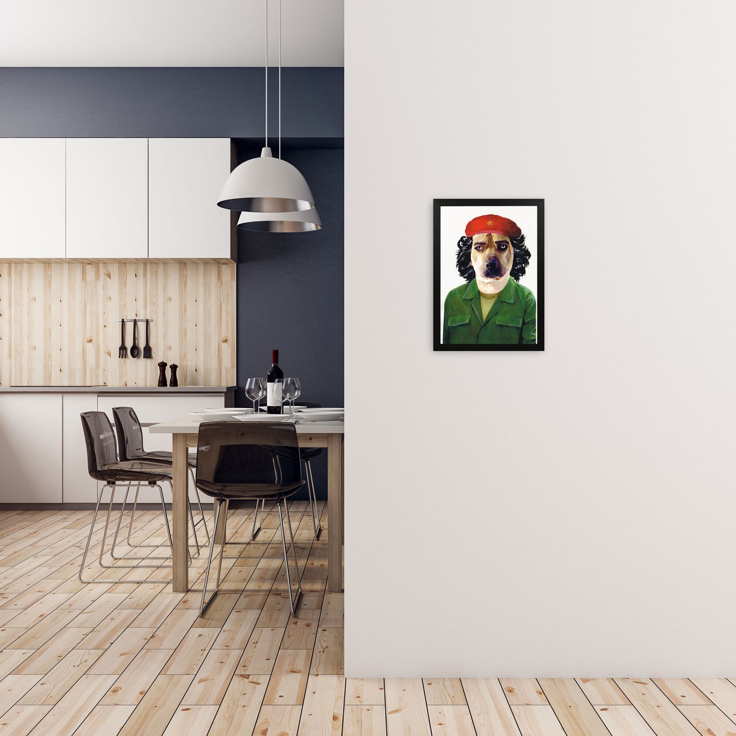 Che Guevara Art Print by Coco Deparis A3 White Frame