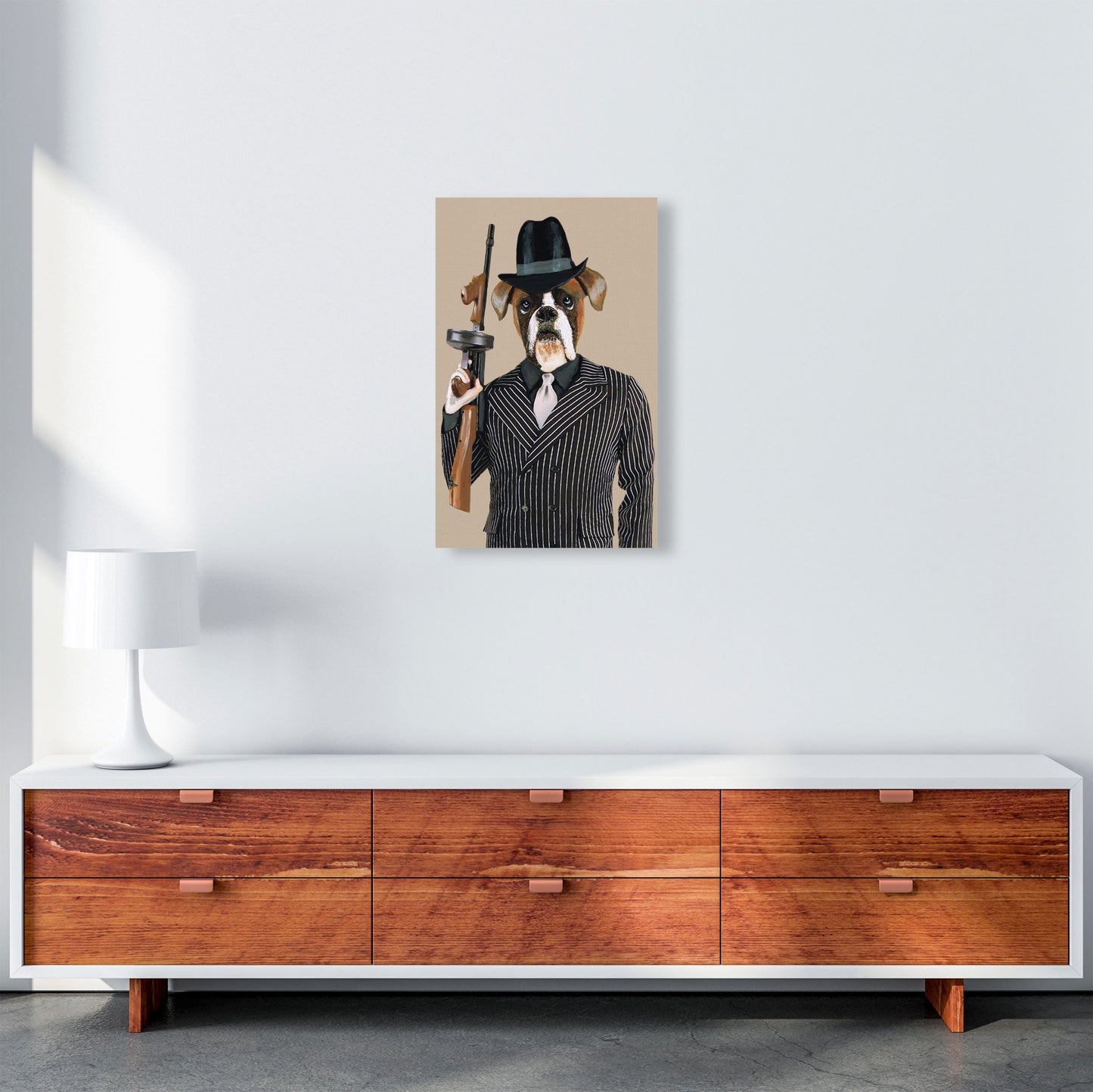 Gangster Boxer Art Print by Coco Deparis A3 Canvas