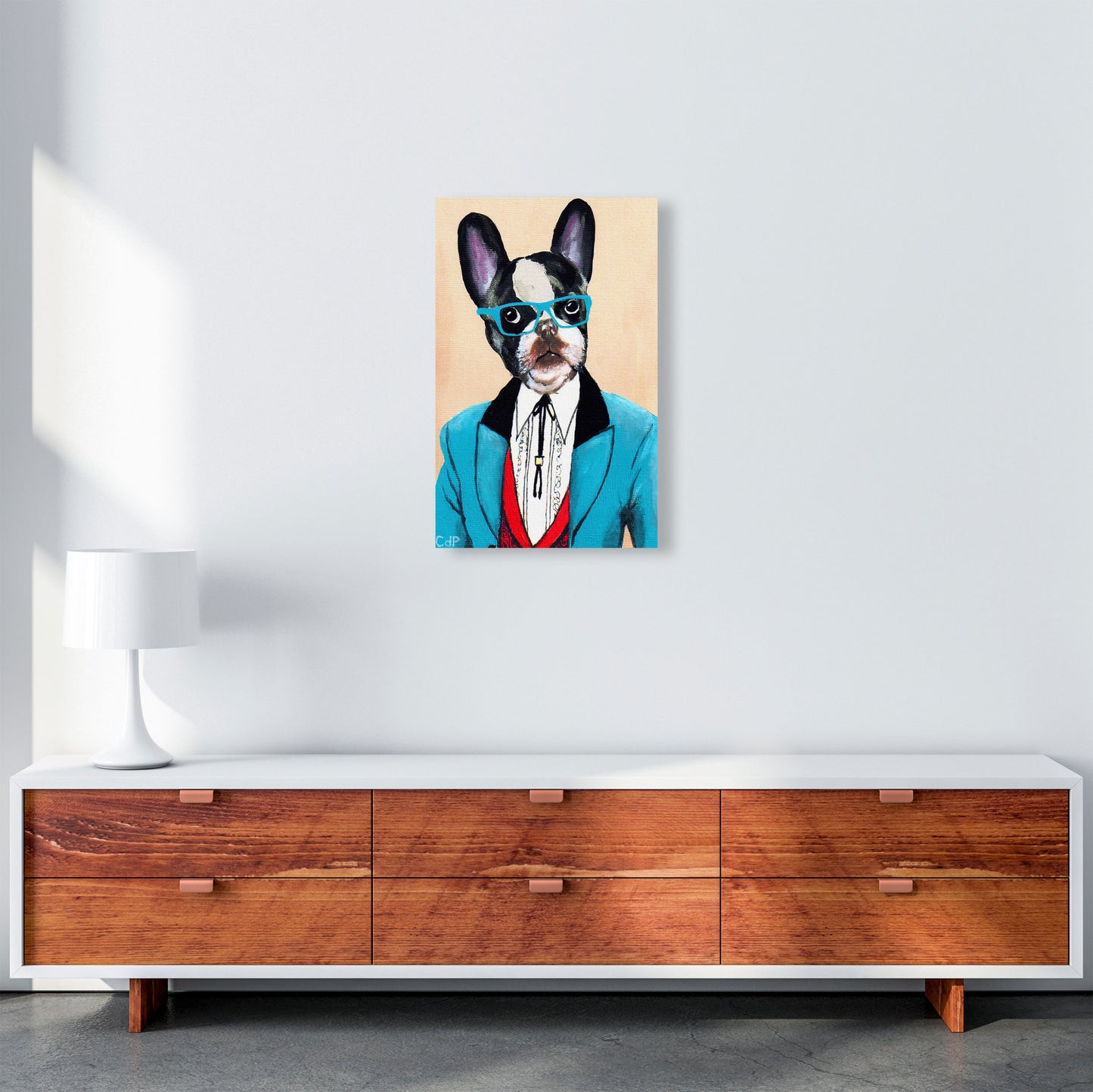 Bulldog 03 Art Print by Coco Deparis A3 Canvas