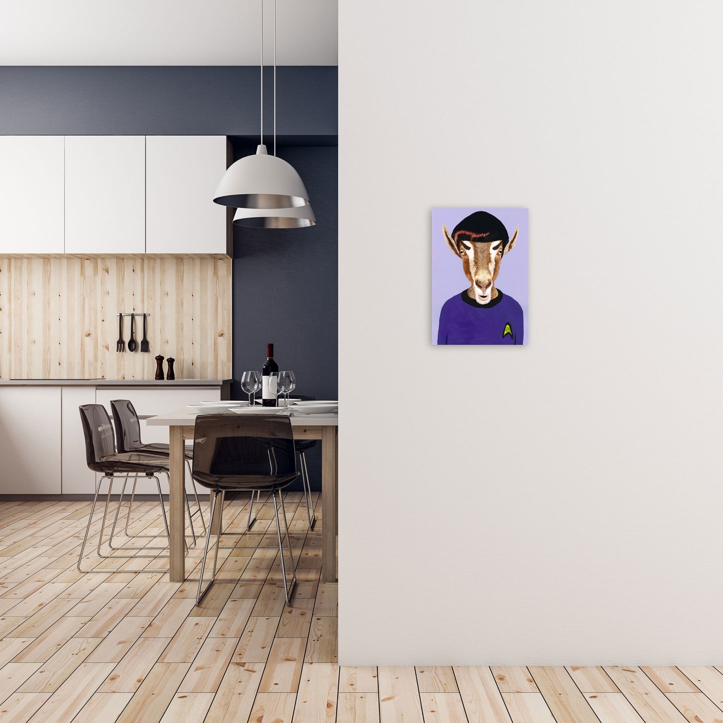 Mister Spock Art Print by Coco Deparis A3 Black Frame