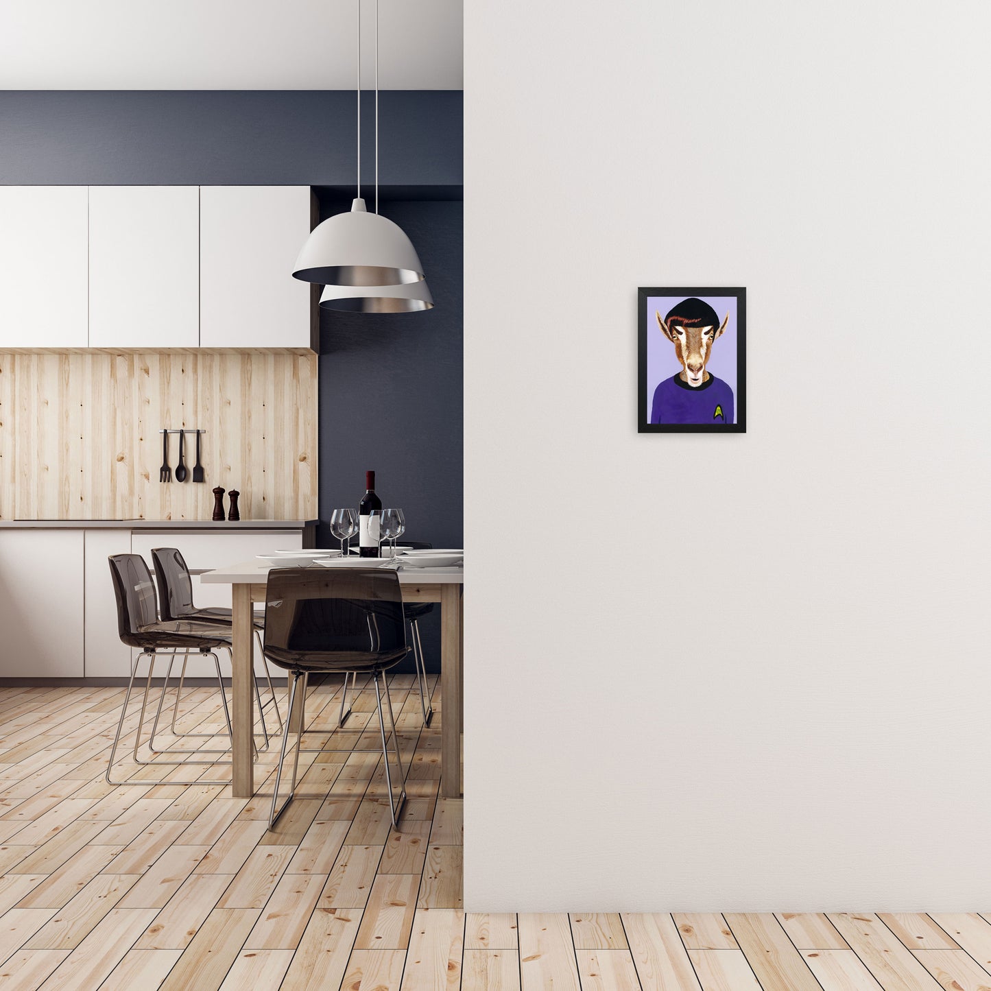 Mister Spock Art Print by Coco Deparis A4 White Frame