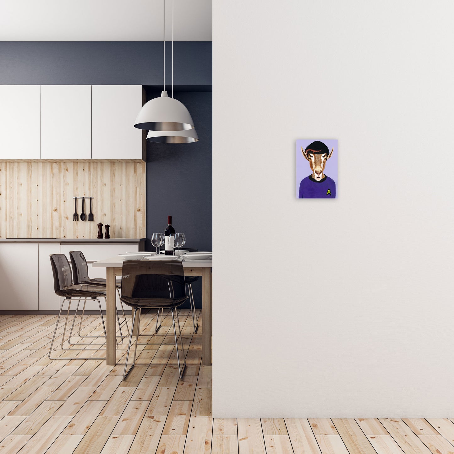 Mister Spock Art Print by Coco Deparis A4 Black Frame