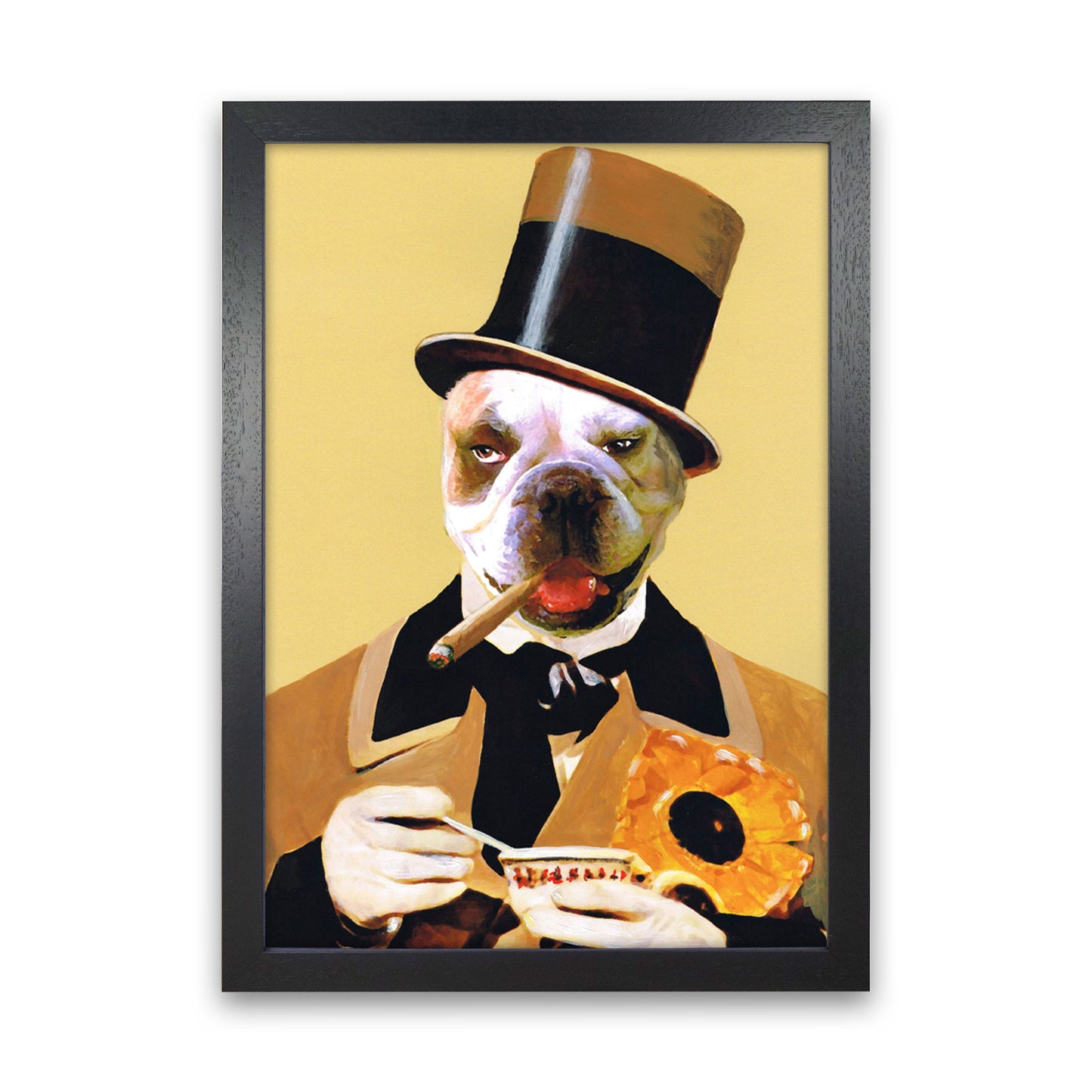 Small WC Fields Art Print by Coco Deparis Black Grain