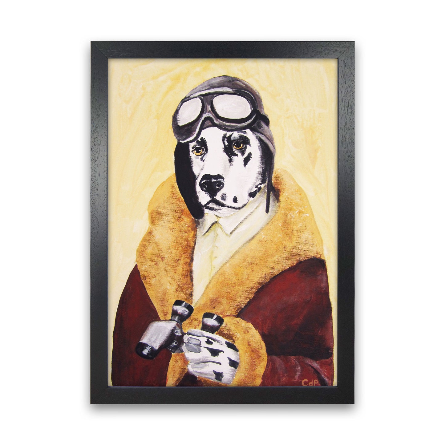 Dalmatian Pilote Art Print by Coco Deparis Black Grain