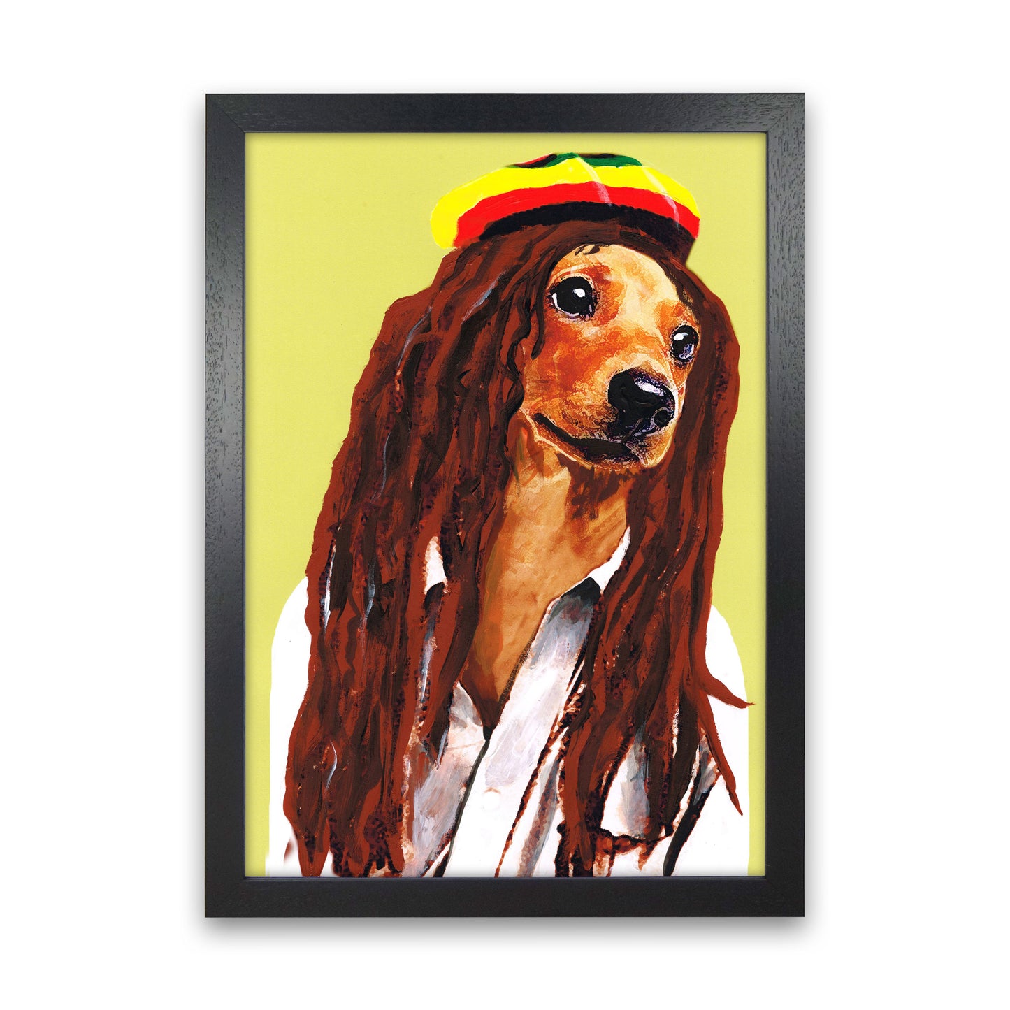 Bob Marley Art Print by Coco Deparis Black Grain