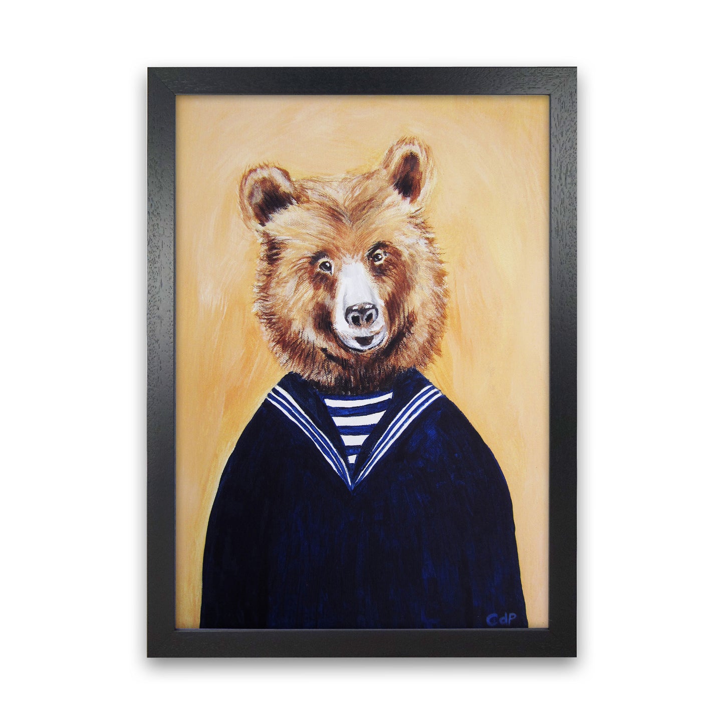 Bear Art Print by Coco Deparis Black Grain