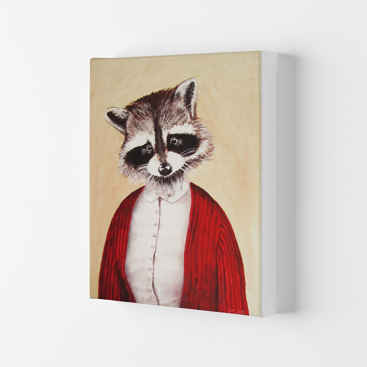 Racoon Art Print by Coco Deparis Canvas
