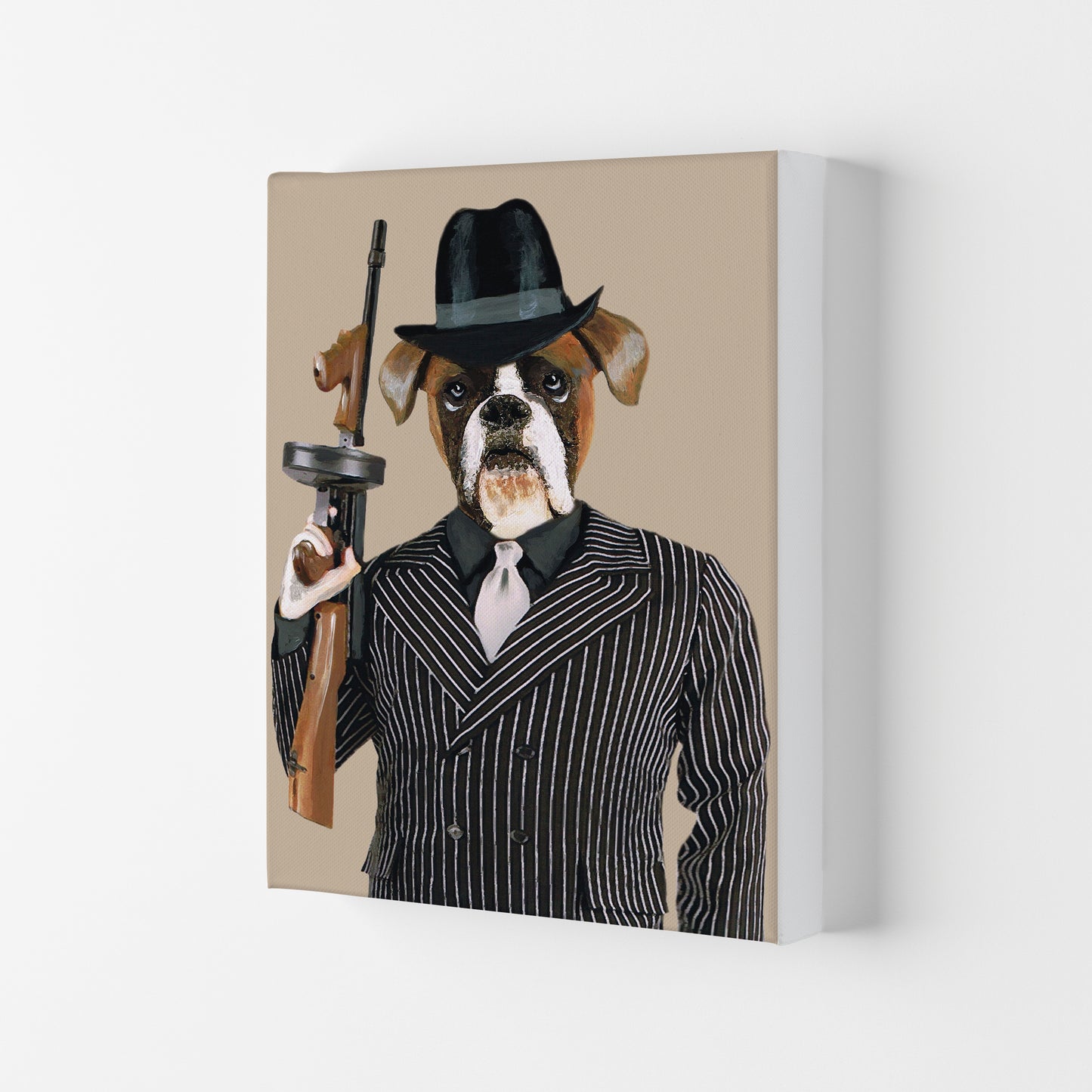Gangster Boxer Art Print by Coco Deparis Canvas